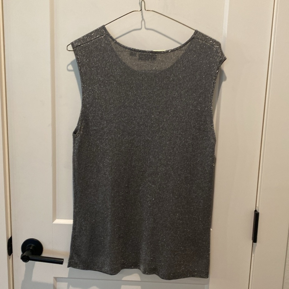 Blast Ladies Dressy‎ Tank.  Size Large.  Grey silver Sparkly Material. - Picture 4 of 5